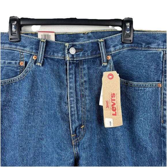Levis 505 Regular Fit Jeans, Size 38x32 Blue Straight Leg NWT New - Picture 3 of 7